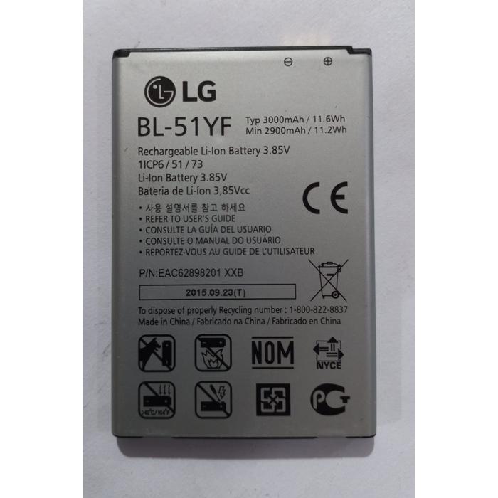 Batera LG G4 3000mAh 8.9Wh 11.6v Modelo: BL-51YF Original