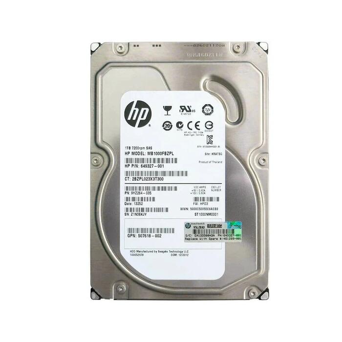 Disco Rigido HP SAS 1TB 3.5" - 7.2K - No Apto para PC