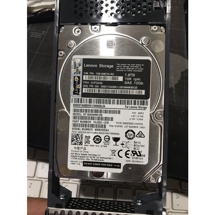 Disco SAS Storage 1.8TB 2.5 10K IBM FRU 01PG636