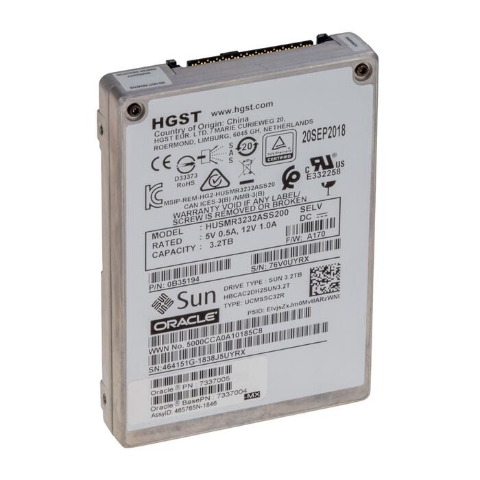 Disco Rigido HGST Sun Oracle SAS SSD 3.2TB 2.5