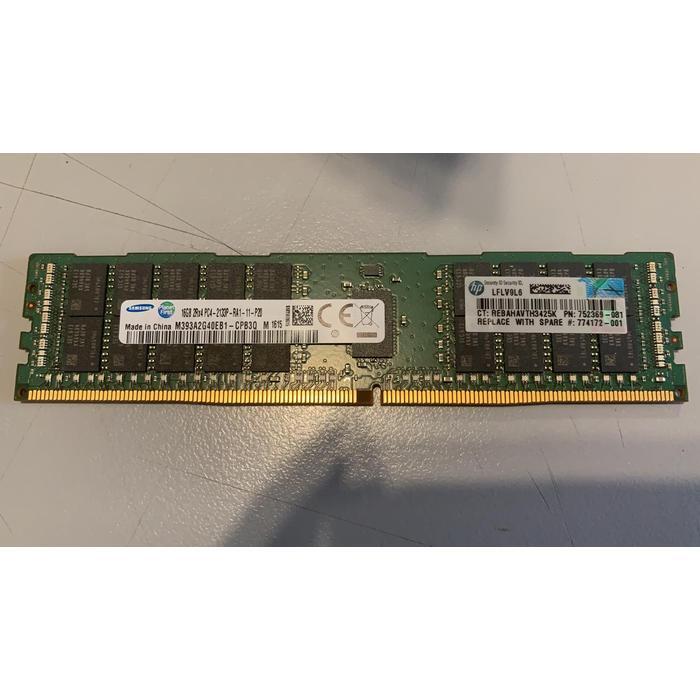 Memoria HP Samsung DDR4 16GB PC4-2133P ECC No Aptas Para Computadoras/PC
