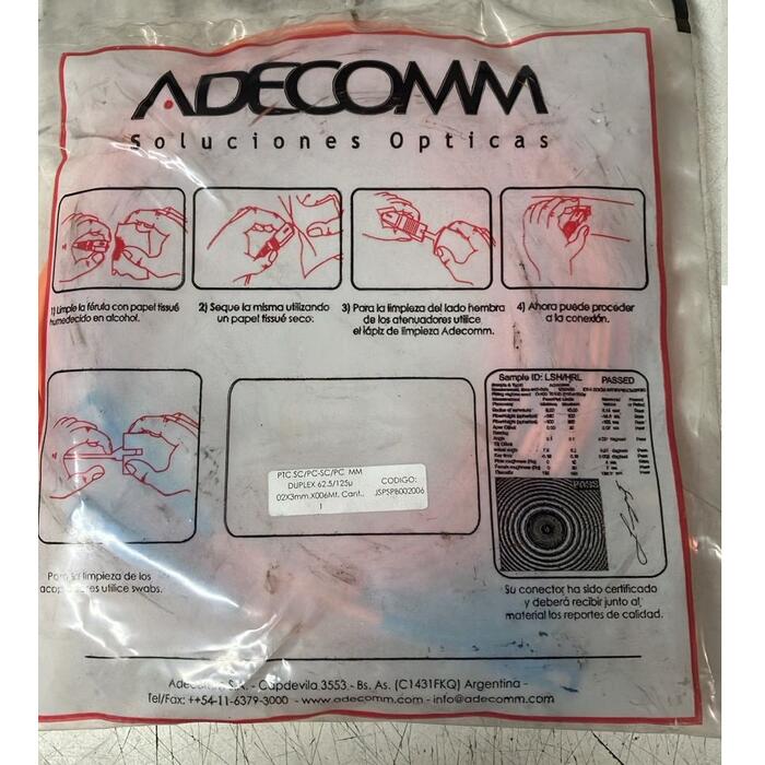 Adecomm Patchcord MM  Duplex 6m SC/PC SC/PC 62.5/125