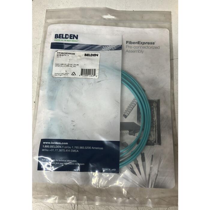 Patch Cord Fibra ptica OM3 Duplex SC/SC  - 2 Mts