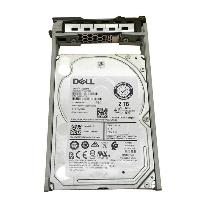 Disco Rigido Dell SAS 2TB 2.5" - 7.2K - No Apto para PC