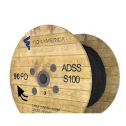 Bobina Fibra Optica ADSS Sterlite 96 Hilos Monomodo vano 80m 380m